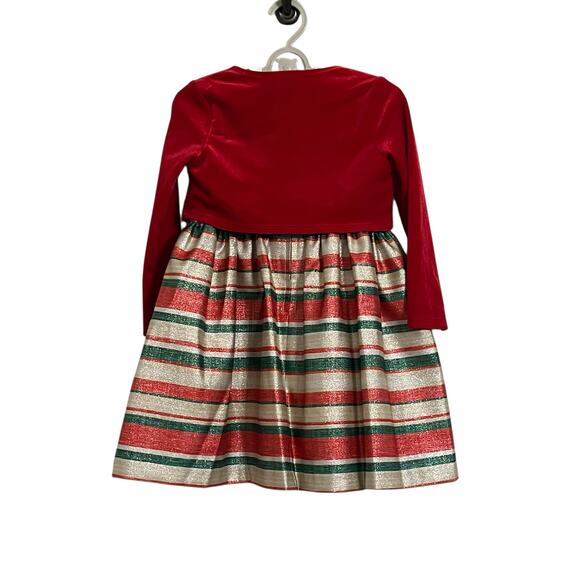 Bonnie Jean Christmas Holiday Party Dress Sweater 2 Piece Set - Picture 4 of 6